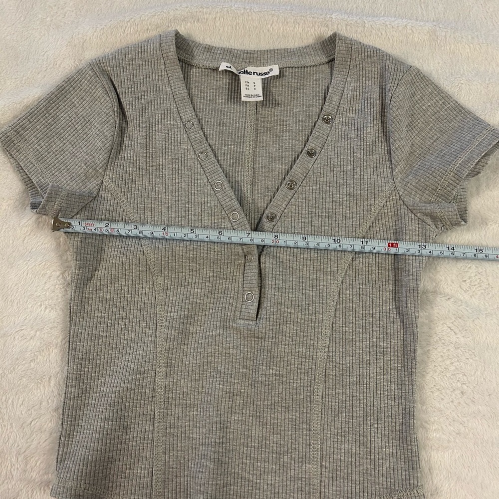 Charlotte Russe 3 Piece Bundle Apparel Tops Red Sz M Gray Sz S,Black Sz S y2k - Picture 5 of 10